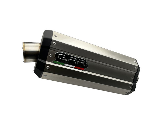 GPR Exhaust System Triumph Tiger Sport 1050 2016-2021, DUNE Titanium, Slip-on Exhaust Including Removable DB Killer and Link Pipe