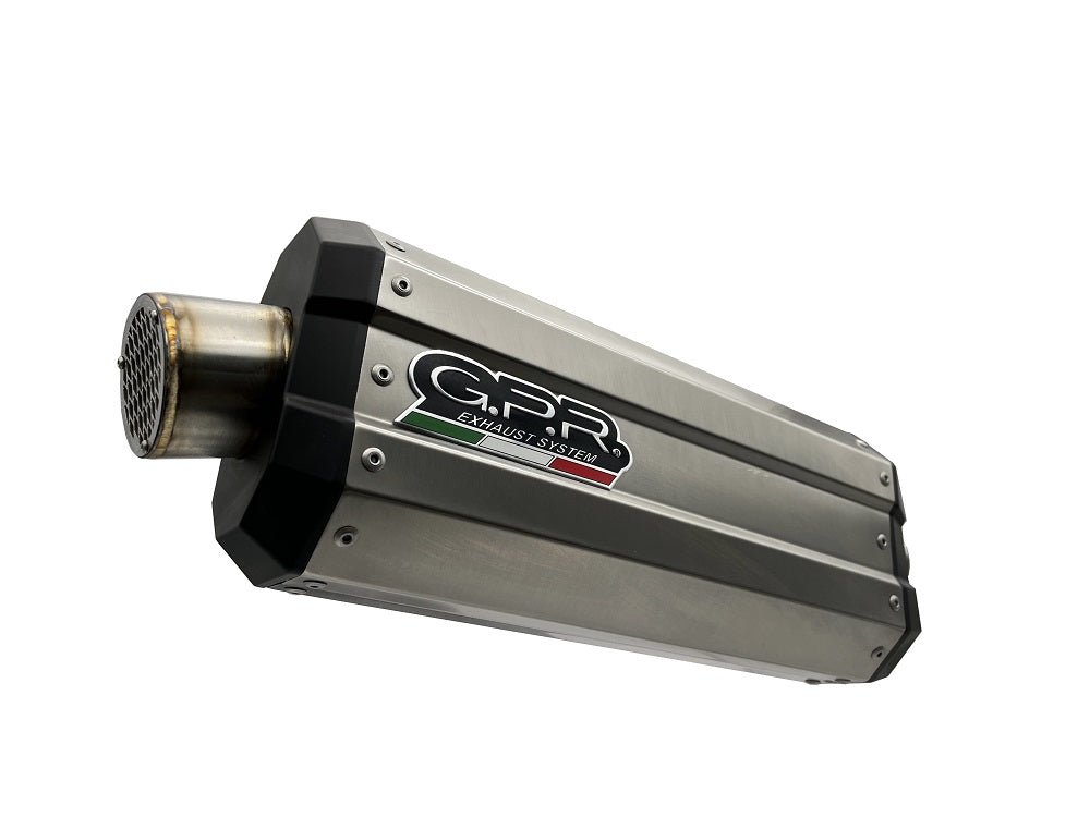 GPR Exhaust for Bmw R1200RS LC 2015-2016, DUNE Titanium, Slip-on Exhaust Including Removable DB Killer and Link Pipe