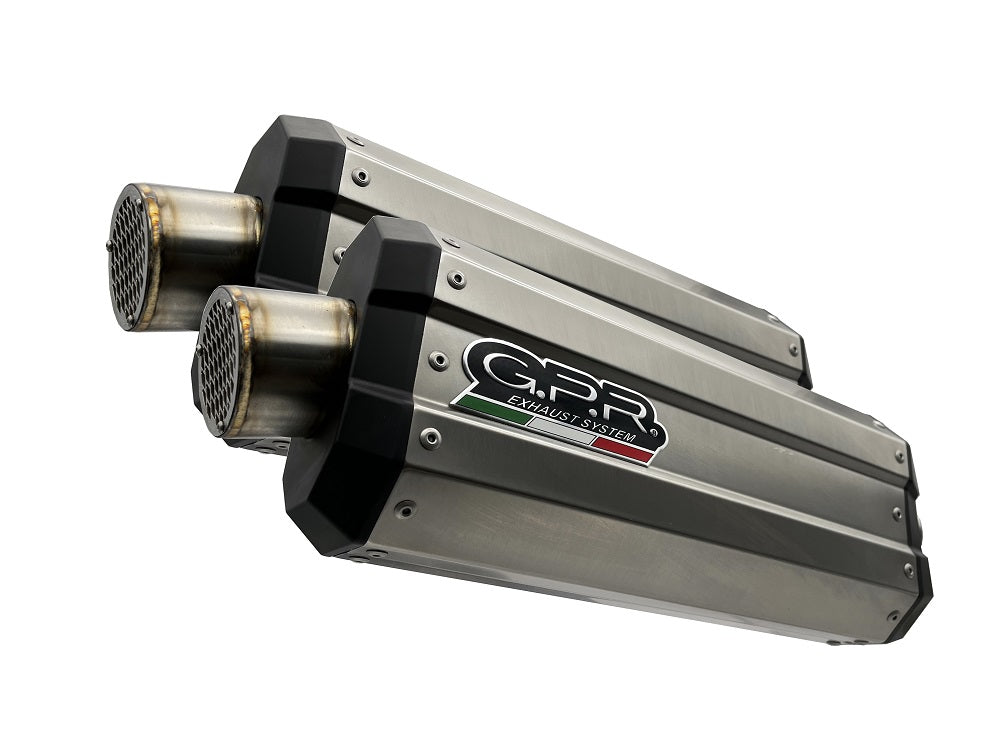 GPR Exhaust System Kawasaki ZZR1400 2012-2016, DUNE Titanium, Dual slip-on Including Removable DB Killers and Link Pipes