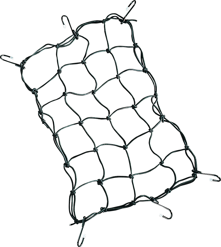 DRAG SPECIALTIES Cargo Net - 12" x 17" - 6 Hook - Black 10-6101B-HC4