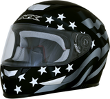 AFX FX-99 Motorcycle Helmet - Flag - Stealth - Medium 0101-11357