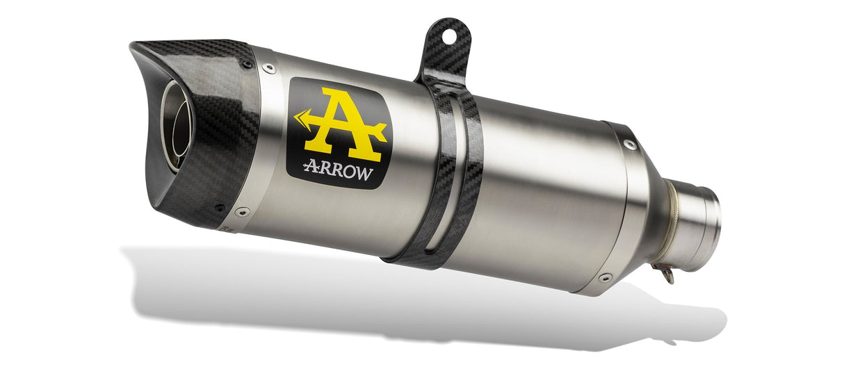 Arrow Aprilia Dorsoduro 900 '17/19 Thunder Homologated Aluminium Exhaust With Carby Endcap(Dx-Sx)+1:2 Stain.Steel Linkpipe 71907ak