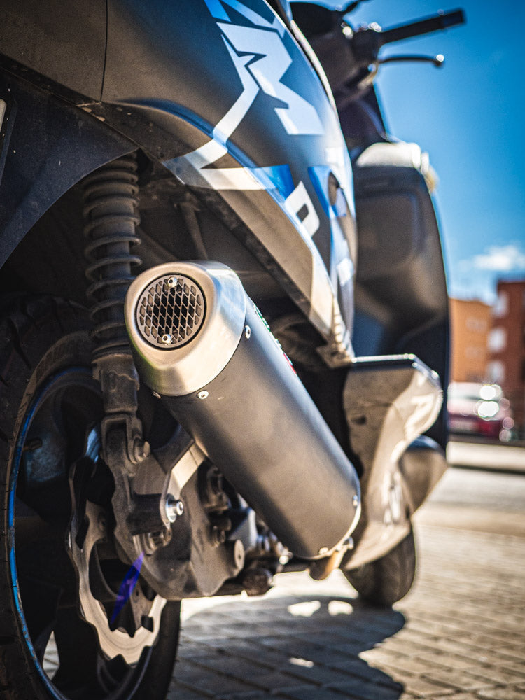 GPR Exhaust System Suzuki Burgman 200 I.E. 2007-2013, Evo4 Road, Full System Exhaust, Including Removable DB Killer