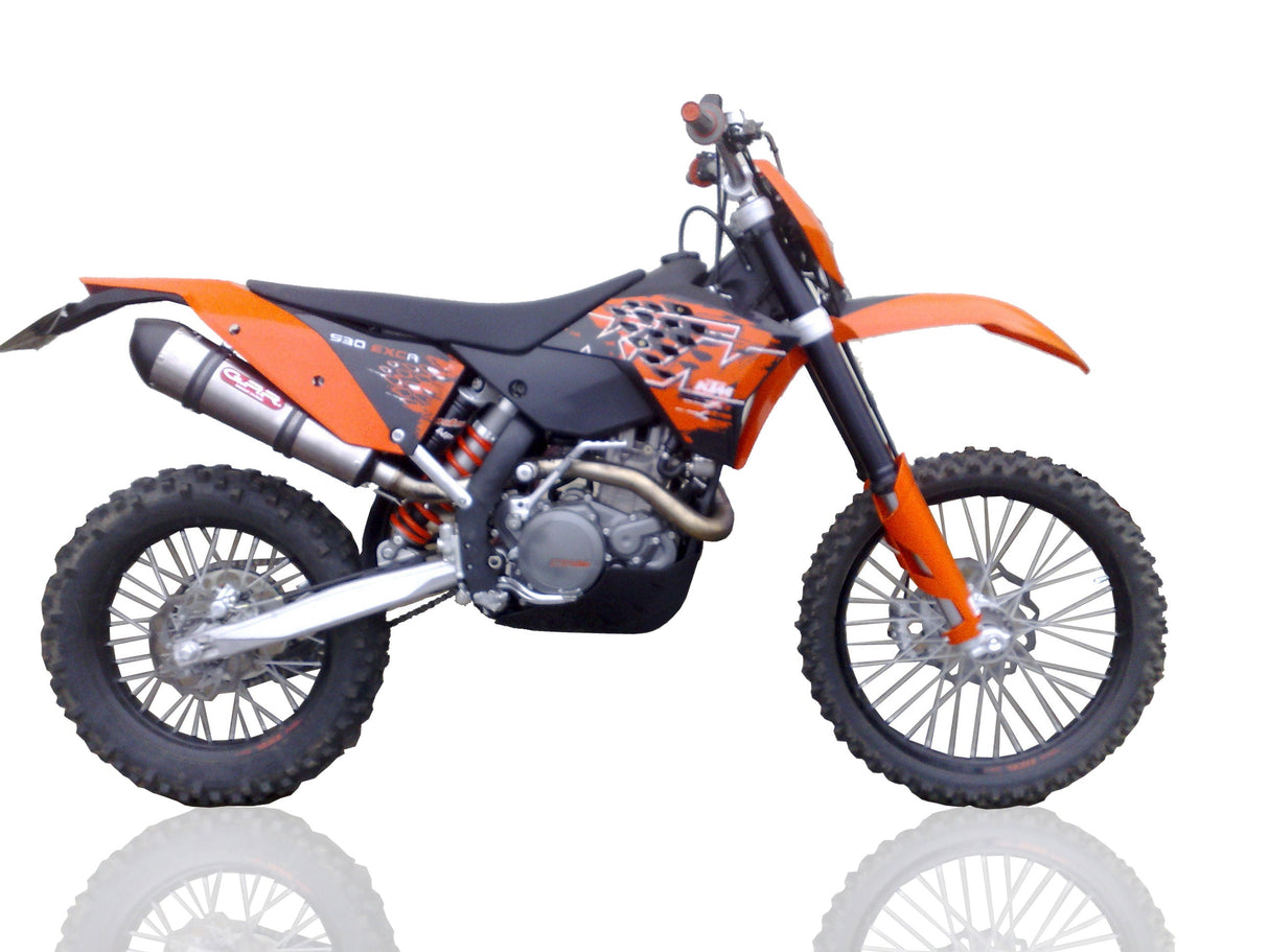 GPR Exhaust System Ktm EXCR 530 2007-2011, Gpe Ann. titanium, Slip-on Exhaust Including Removable DB Killer and Link Pipe