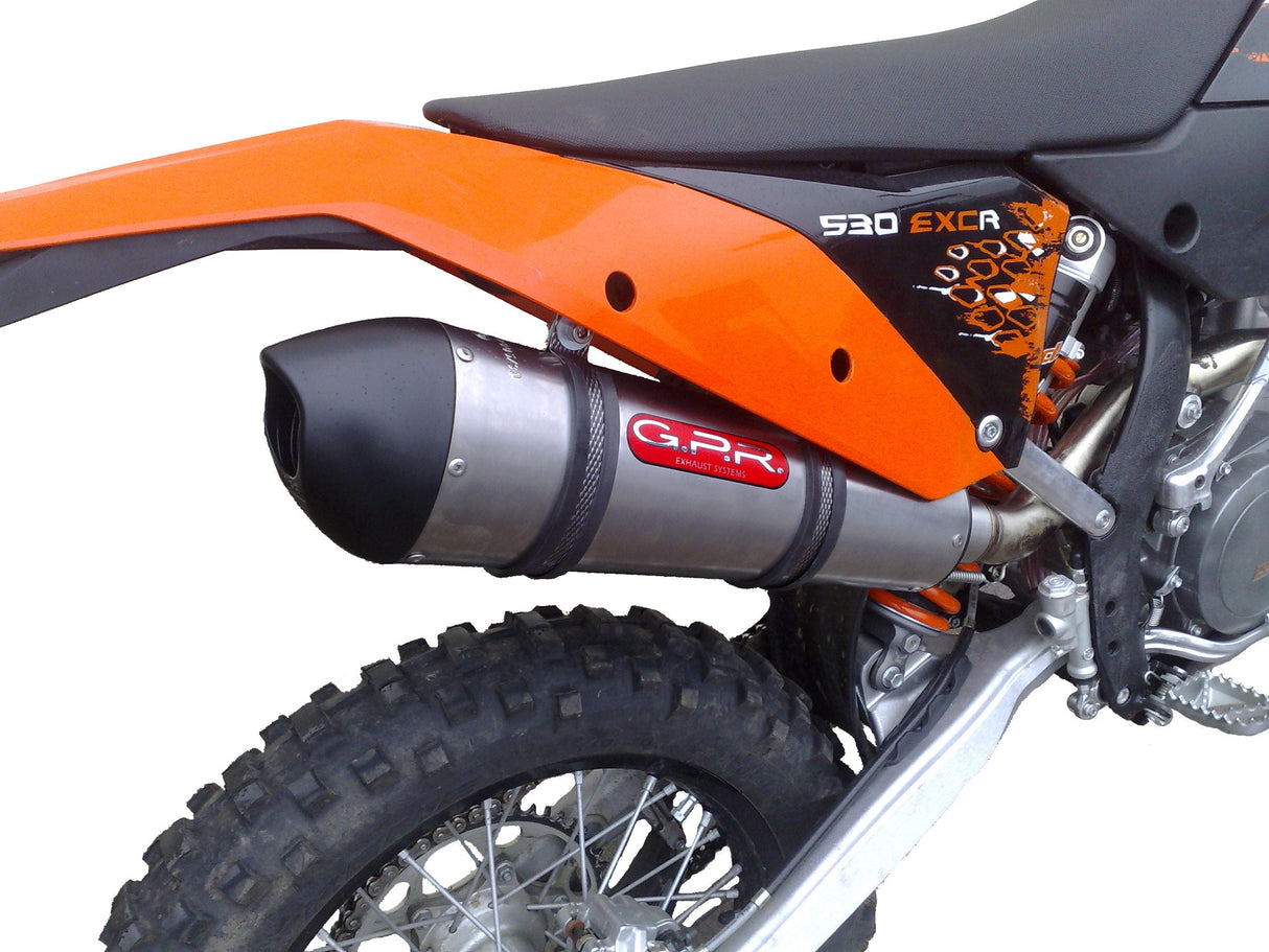 GPR Exhaust System Ktm EXCR 530 2007-2011, Gpe Ann. titanium, Slip-on Exhaust Including Removable DB Killer and Link Pipe