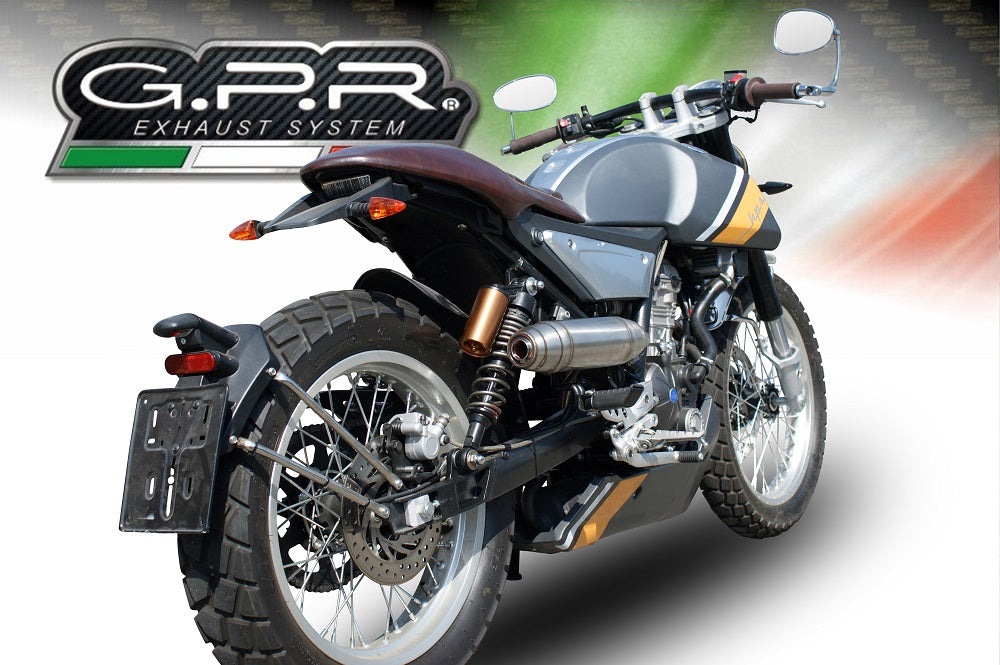 GPR Exhaust System F.B. Mondial Hps 125 2016-2018, Deeptone Inox, Slip-on Exhaust Including Removable DB Killer and Link Pipe