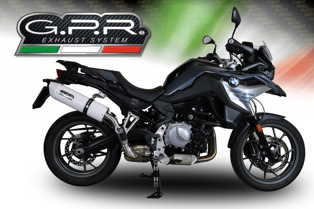 GPR Exhaust for Bmw F700GS 2021-2023, Albus Evo4, Slip-on Exhaust Including Removable DB Killer and Link Pipe