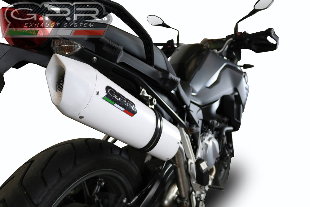 GPR Exhaust for Bmw F700GS 2021-2023, Albus Evo4, Slip-on Exhaust Including Removable DB Killer and Link Pipe