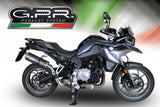 GPR Exhaust for Bmw F700GS 2021-2023, Dual Poppy, Slip-on Exhaust Including Removable DB Killer and Link Pipe