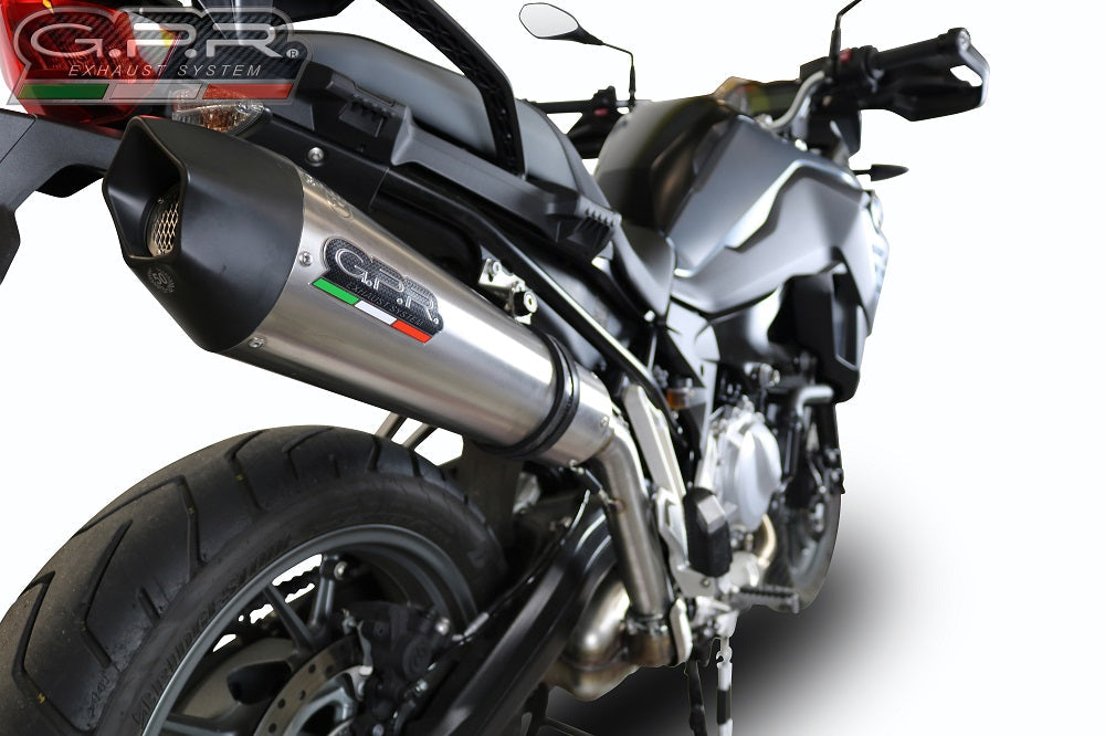 GPR Exhaust for Bmw F700GS 2021-2023, GP Evo4 Titanium, Slip-on Exhaust Including Removable DB Killer and Link Pipe