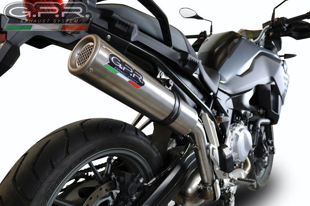 GPR Exhaust for Bmw F700GS 2018-2020, M3 Inox , Slip-on Exhaust Including Removable DB Killer and Link Pipe