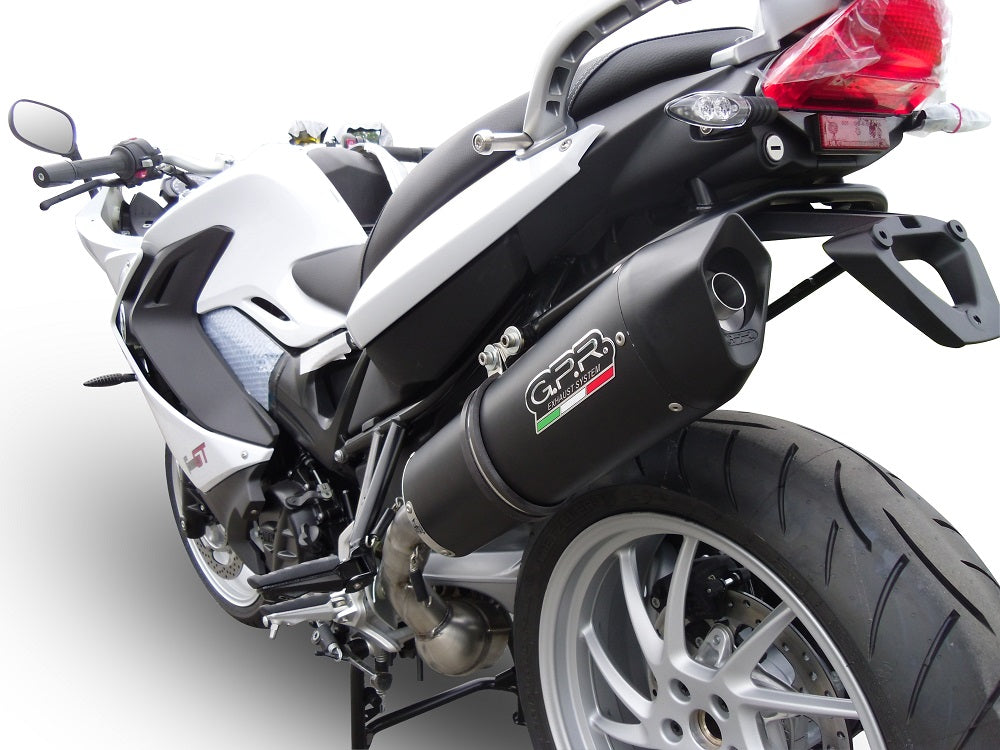 GPR Exhaust for Bmw F800GT 2012-2016, Furore Nero, Slip-on Exhaust Including Removable DB Killer and Link Pipe