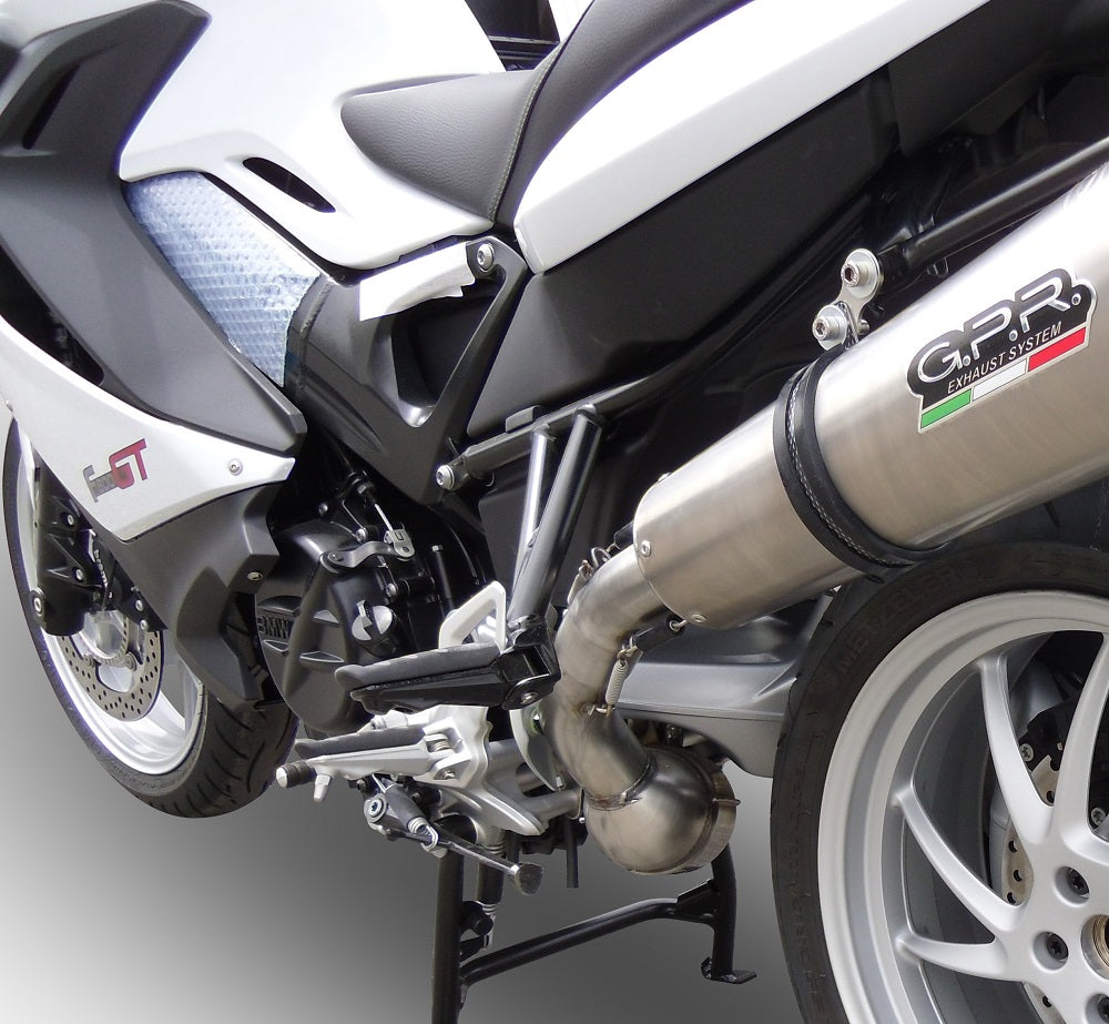 GPR Exhaust for Bmw F800GT 2012-2016, Gpe Ann. titanium, Slip-on Exhaust Including Removable DB Killer and Link Pipe