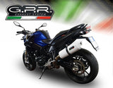 GPR Exhaust for Bmw F800R 2009-2014, Albus Ceramic, Slip-on Exhaust Including Removable DB Killer and Link Pipe