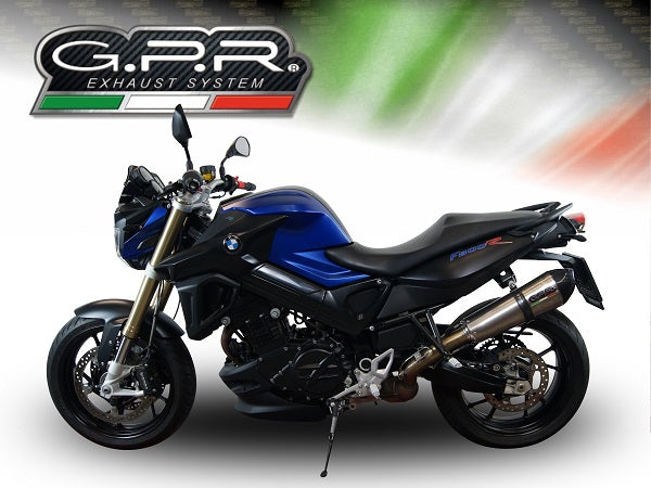 GPR Exhaust for Bmw F800R 2009-2014, Gpe Ann. titanium, Slip-on Exhaust Including Removable DB Killer and Link Pipe