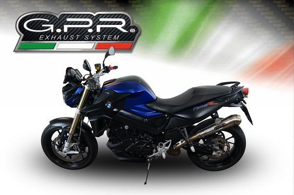 GPR Exhaust for Bmw F800R 2009-2014, Powercone Evo, Slip-on Exhaust Including Removable DB Killer and Link Pipe