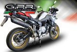 GPR Exhaust for Bmw F850GS - Adventure 2018-2020, Furore Evo4 Nero, Slip-on Exhaust Including Removable DB Killer and Link Pipe