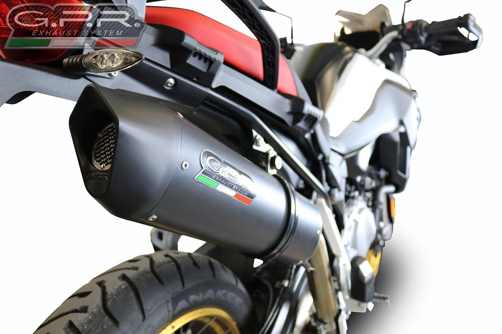 GPR Exhaust for Bmw F850GS - Adventure 2018-2020, Furore Evo4 Nero, Slip-on Exhaust Including Removable DB Killer and Link Pipe