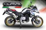 GPR Exhaust for Bmw F850GS - Adventure 2018-2020, GP Evo4 Black Titanium, Slip-on Exhaust Including Removable DB Killer and Link Pipe