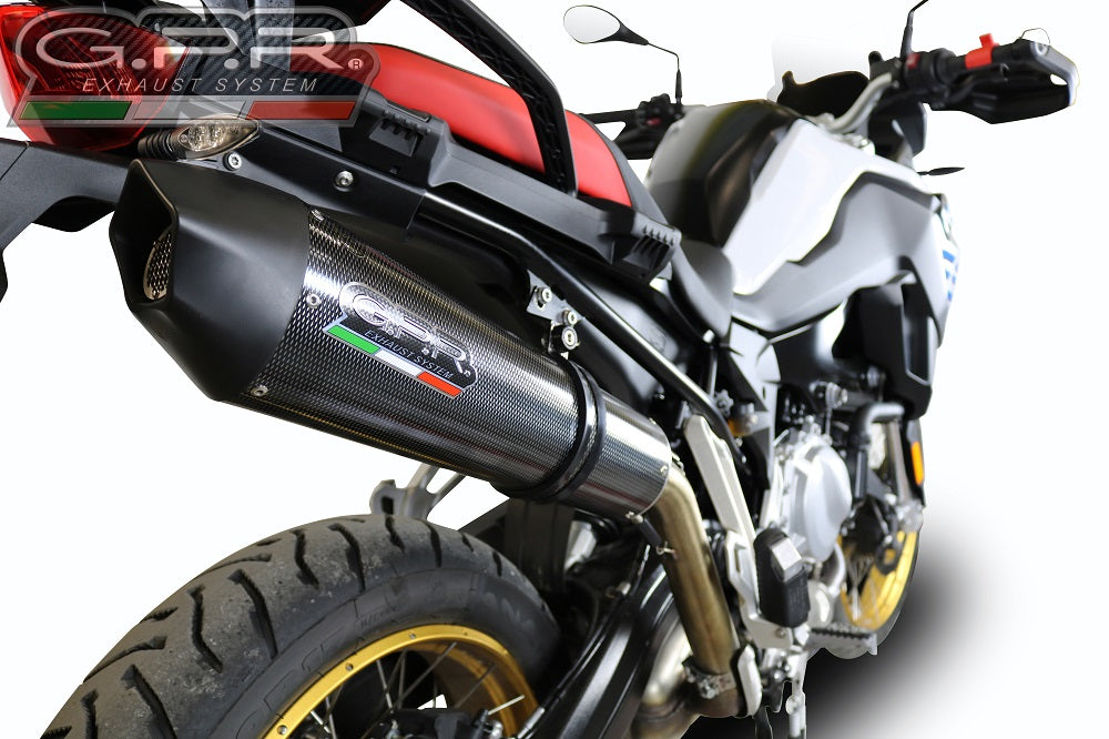 GPR Exhaust for Bmw F850GS - Adventure 2018-2020, GP Evo4 Poppy, Slip-on Exhaust Including Removable DB Killer and Link Pipe