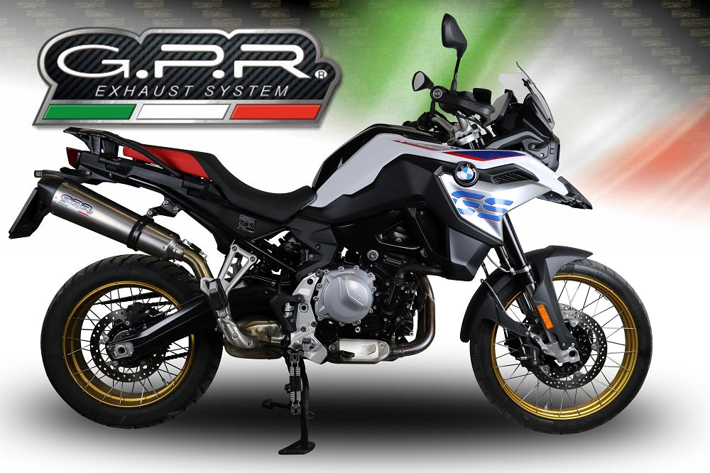 GPR Exhaust for Bmw F850GS - Adventure 2018-2020, GP Evo4 Titanium, Slip-on Exhaust Including Removable DB Killer and Link Pipe