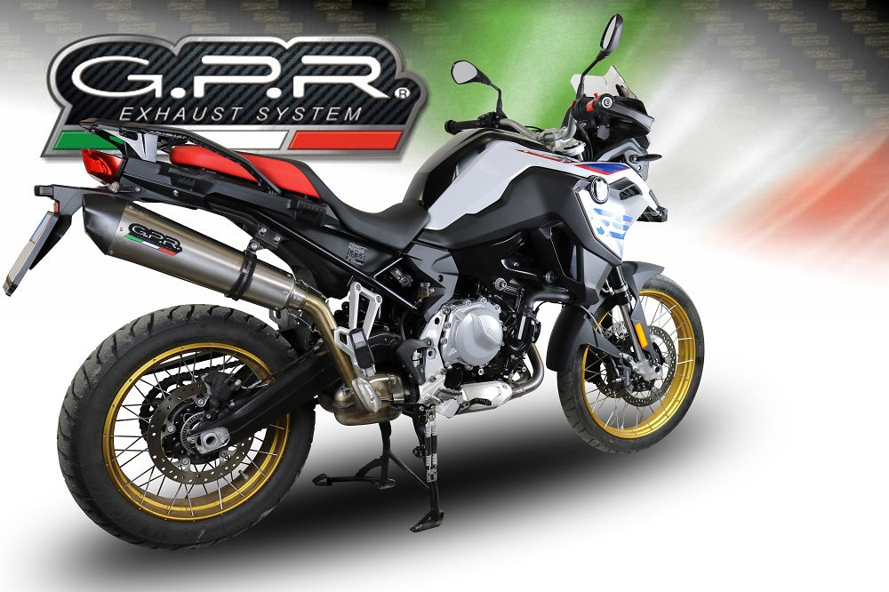 GPR Exhaust for Bmw F850GS - Adventure 2018-2020, GP Evo4 Titanium, Slip-on Exhaust Including Removable DB Killer and Link Pipe