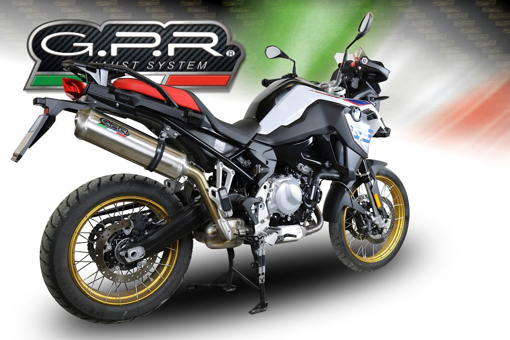 GPR Exhaust for Bmw F850GS - Adventure 2018-2020, Satinox, Slip-on Exhaust Including Removable DB Killer and Link Pipe