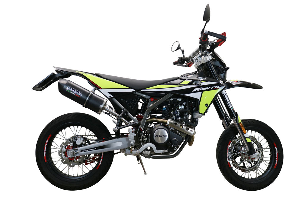 GPR Exhaust System Fantic Motor XMF 125 2021-2023, Furore Evo4 Nero, Slip-on Exhaust Including Removable DB Killer, Link Pipe and catalyst