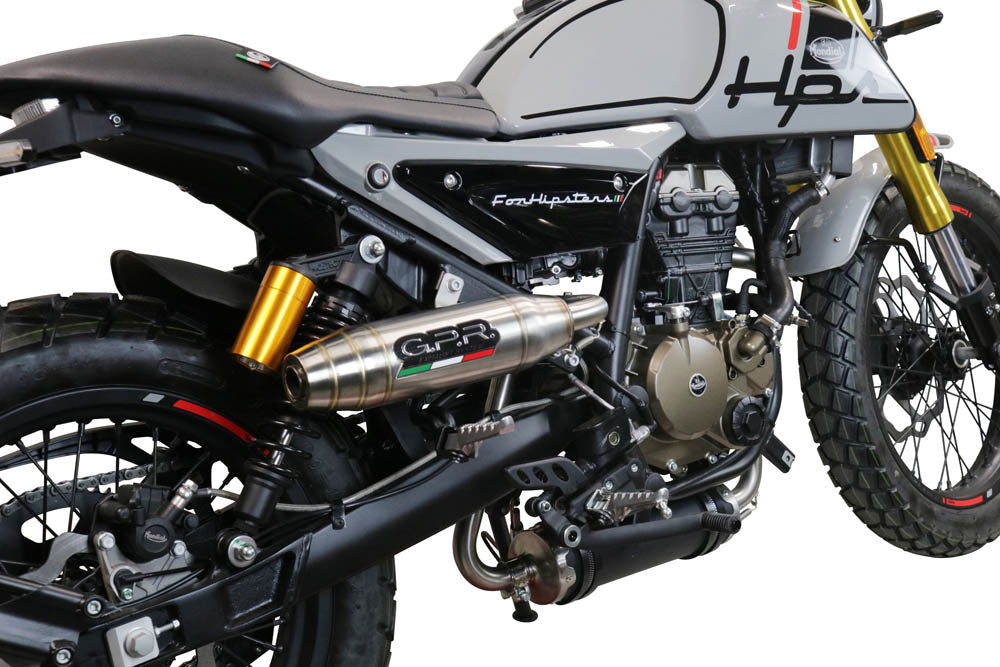 GPR Exhaust System F.B. Mondial Hps 125 2021-2023, Deeptone Inox, Full System Exhaust