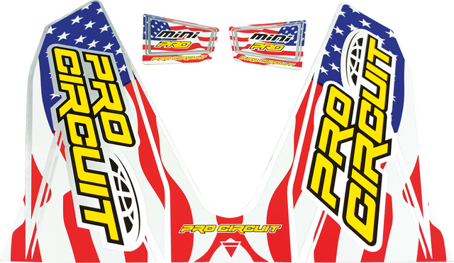 PRO CIRCUIT T-6 Mini Decal - Stars and Stripes D22MINI-SS