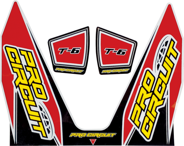 PRO CIRCUIT T-6 Decal - Red DC22T6-RED