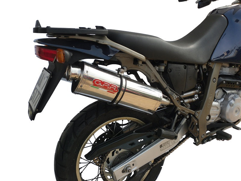 GPR Exhaust for Aprilia Pegaso 3 650 - Pegaso i.e. 1997-2000, Trioval, Dual slip-on Including Removable DB Killers and Link Pipes