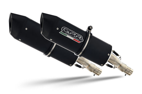 Ducati Monster 696 2008-2014 Exhaust GPR Double Slip-on Furore Nero