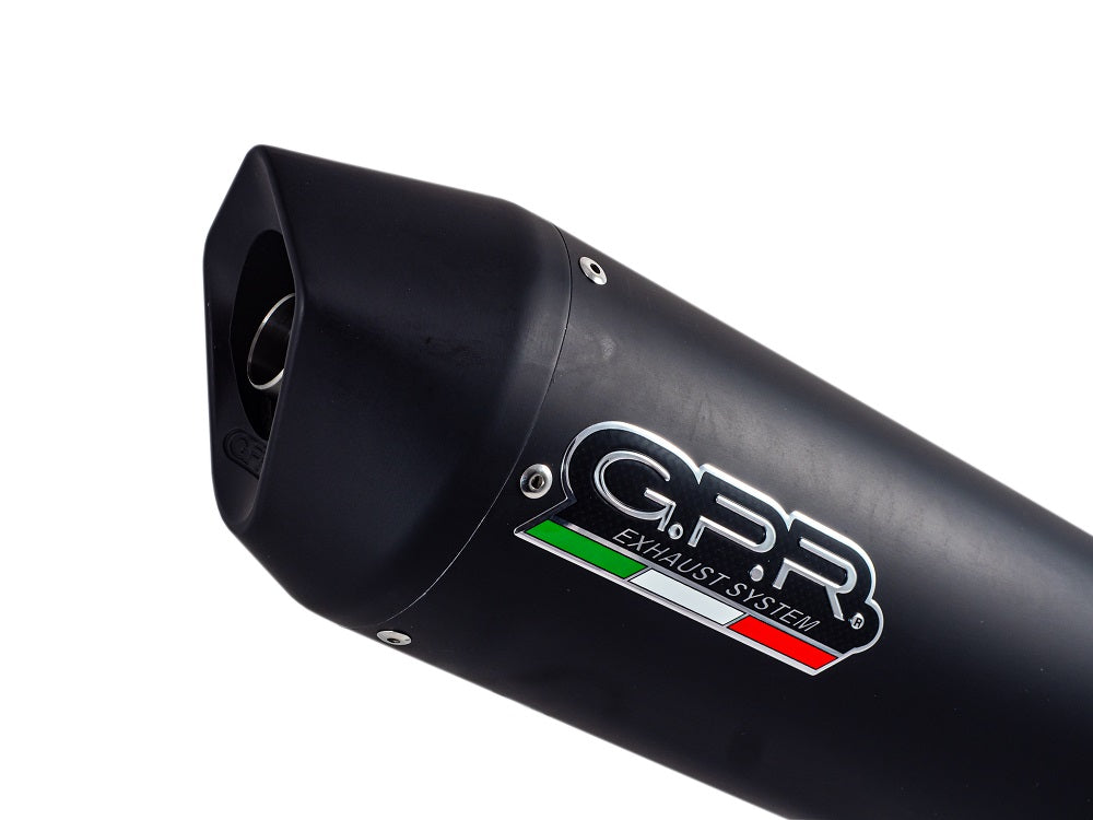 GPR Exhaust System Moto Guzzi Stelvio 1200 8V 2011-2017, Furore Nero, Slip-on Exhaust Including Removable DB Killer and Link Pipe