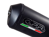 GPR Exhaust System Kawasaki ER6N ER6F 2005-2011, Ghisa , Slip-on Exhaust Including Removable DB Killer and Link Pipe