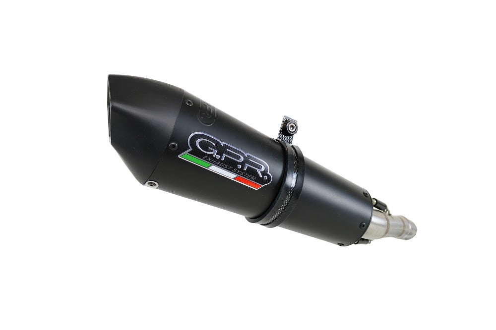 GPR Exhaust System Ducati Hypermotard 1100 - 1100 Evo 2007-2012, Gpe Ann. Black titanium, Dual slip-on Including Removable DB Killers and Link Pipes