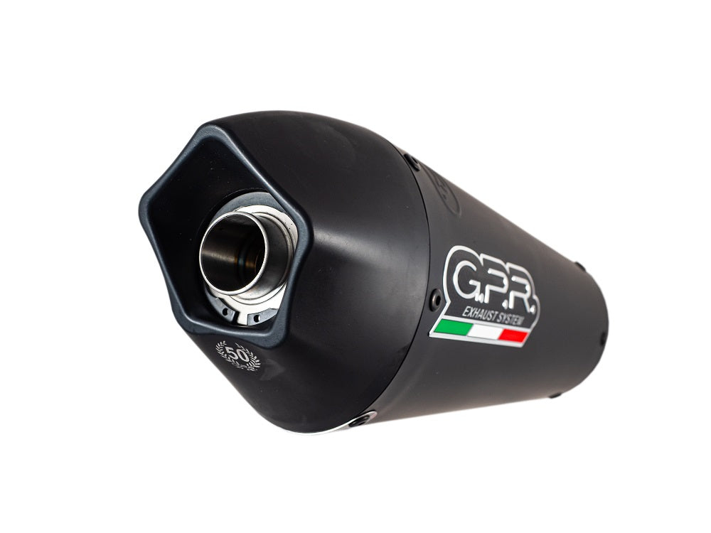 GPR Exhaust System Ducati Hypermotard 1100 - 1100 Evo 2007-2012, Gpe Ann. Black titanium, Dual slip-on Including Removable DB Killers and Link Pipes