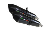 GPR Exhaust for Aprilia Shiver 750 Gt 2007-2016, Gpe Ann. Poppy, Dual slip-on Including Removable DB Killers and Link Pipes