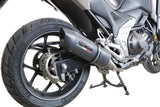 GPR Exhaust System Honda NC750X NC750S DCT 2021-2023, Furore Evo4 Nero, Slip-on Exhaust Including Removable DB Killer and Link Pipe