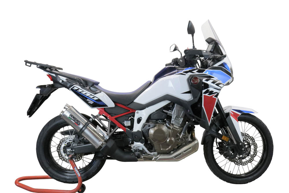 GPR Exhaust Honda CRF1100L Africa Twin 2021-2023, Dual Inox, Slip-on Exhaust Including Removable DB Killer and Link Pipe