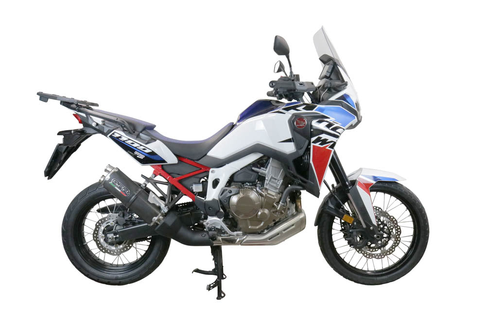 GPR Exhaust System Honda CRF1100L Africa Twin 2021-2023, Dual Poppy, Slip-on Exhaust Including Removable DB Killer and Link Pipe