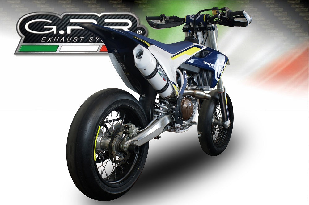 GPR Exhaust System Husqvarna FC450 2016-2017, Albus Ceramic, Full System Exhaust, Including Removable DB Killer