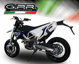 GPR Exhaust System Husqvarna Enduro 701 2015-2016, Albus Ceramic, Slip-on Exhaust Including Removable DB Killer and Link Pipe