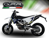 GPR Exhaust System Husqvarna Supermoto 701 2021-2023, Furore Evo4 Nero, Slip-on Exhaust Including Link Pipe and Removable DB Killer