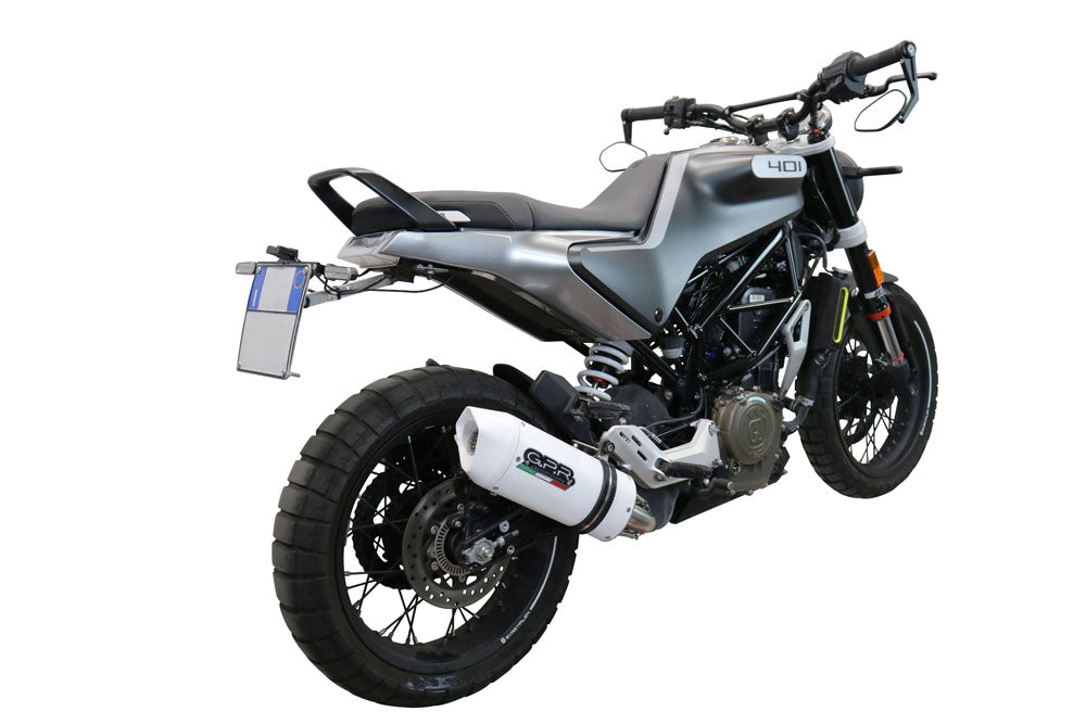 GPR Exhaust System Husqvarna Svartpilen 401 2021-2023, Albus Evo4, Slip-on Exhaust Including Removable DB Killer and Link Pipe