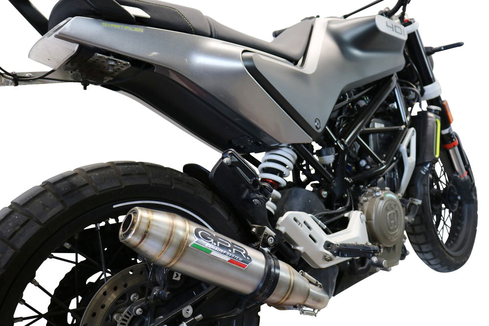 GPR Exhaust System Husqvarna Vitpilen 401 2020-2020, Deeptone Inox, Slip-on Exhaust Including Removable DB Killer and Link Pipe