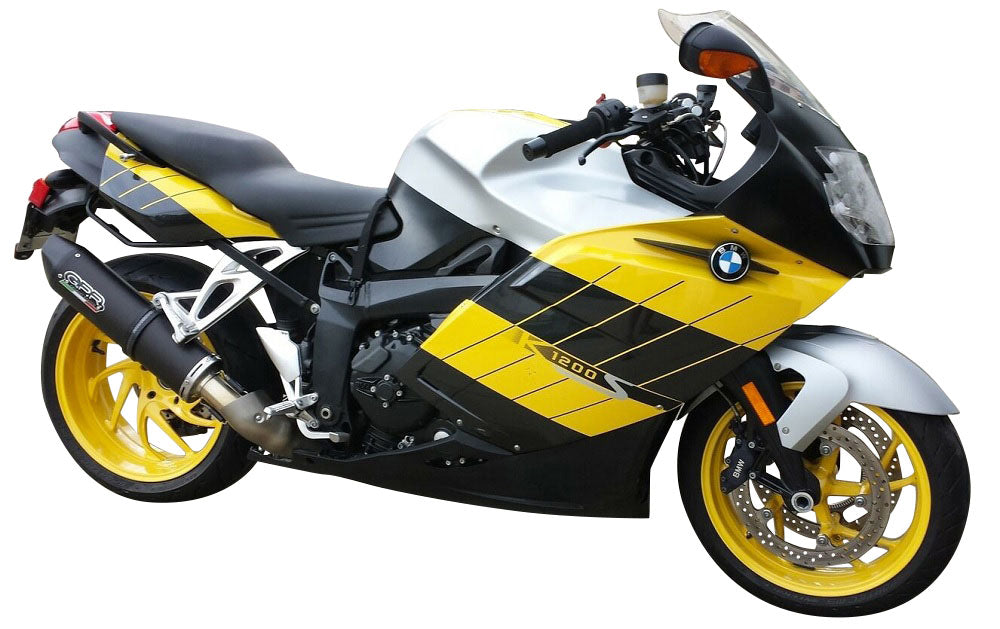 GPR Exhaust for Bmw K1200S K1200R 2004-2008, Furore Poppy, Slip-on Exhaust Including Removable DB Killer and Link Pipe