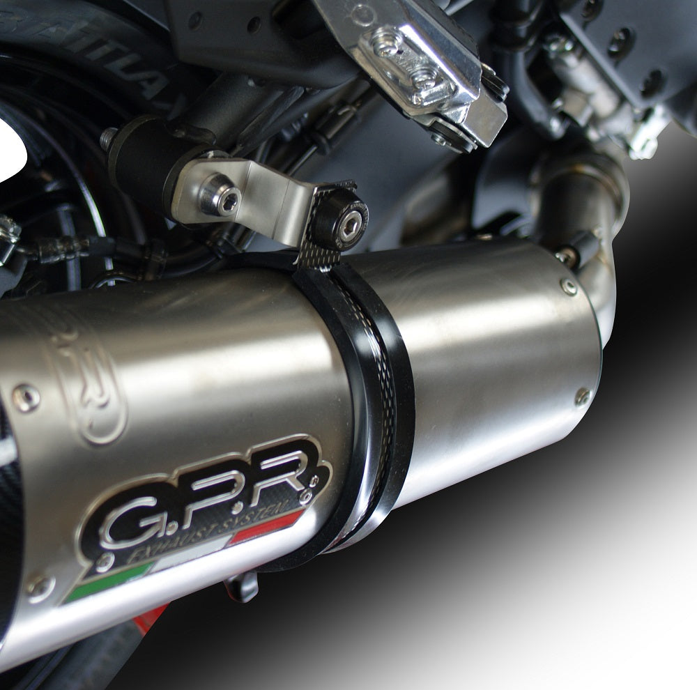 GPR Exhaust System Kawasaki Versys 1000 I.E. 2011-2013, Furore Nero, Slip-on Exhaust Including Removable DB Killer and Link Pipe