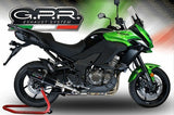 GPR Exhaust System Kawasaki Versys 1000 I.E. 2017-2018, Furore Evo4 Nero, Slip-on Exhaust Including Removable DB Killer and Link Pipe