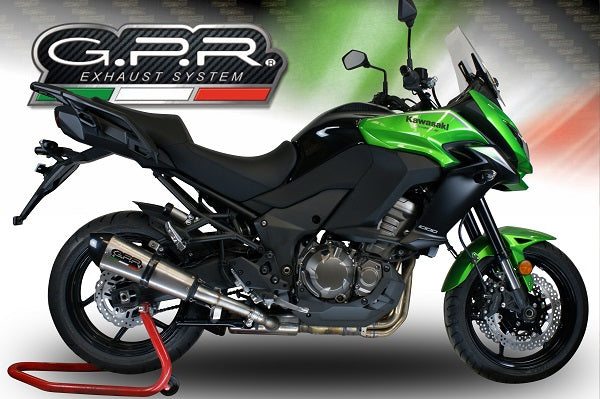 GPR Exhaust System Kawasaki Versys 1000 I.E. 2017-2018, GP Evo4 Titanium, Slip-on Exhaust Including Removable DB Killer and Link Pipe